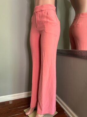 Express Coral Pink Flare Trousers